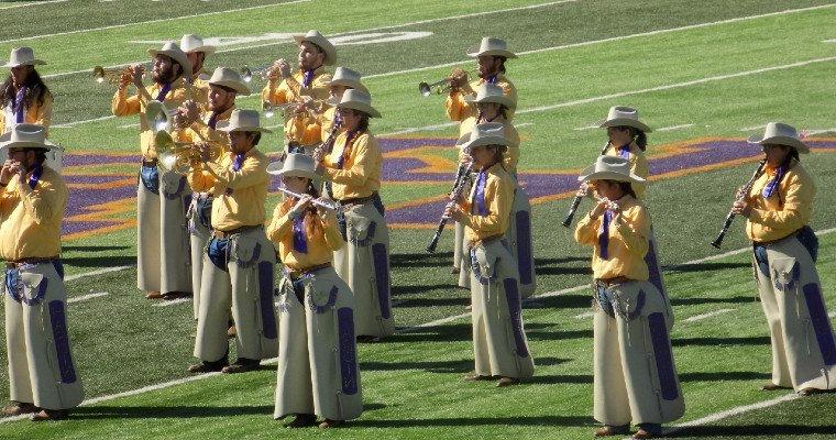 Cowboy Band on Football Field